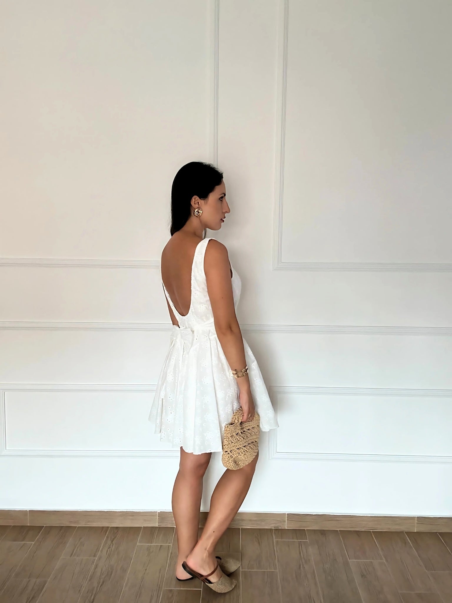 Abito Pizzo Sangallo Corto | Nuluxe Shop