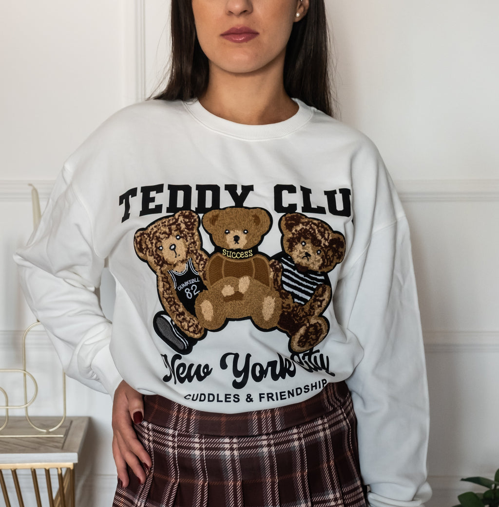 Felpa Teddy Bianca | Nuluxe Shop