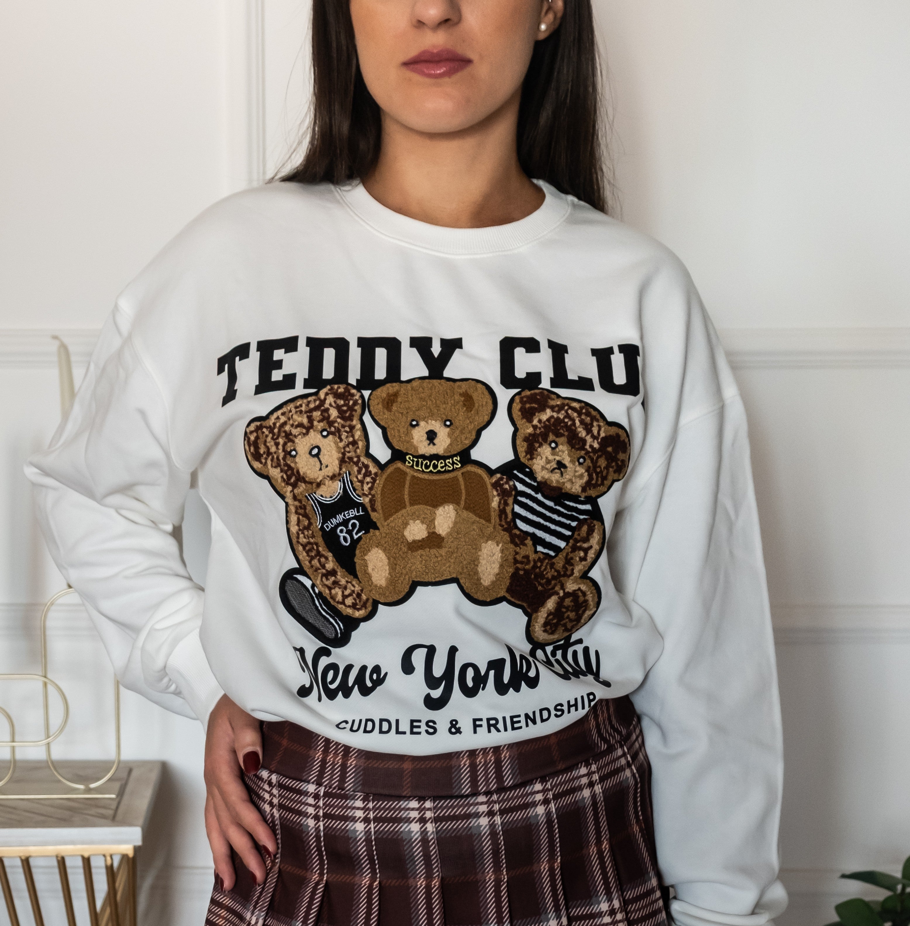 Felpa Teddy Bianca | Nuluxe Shop