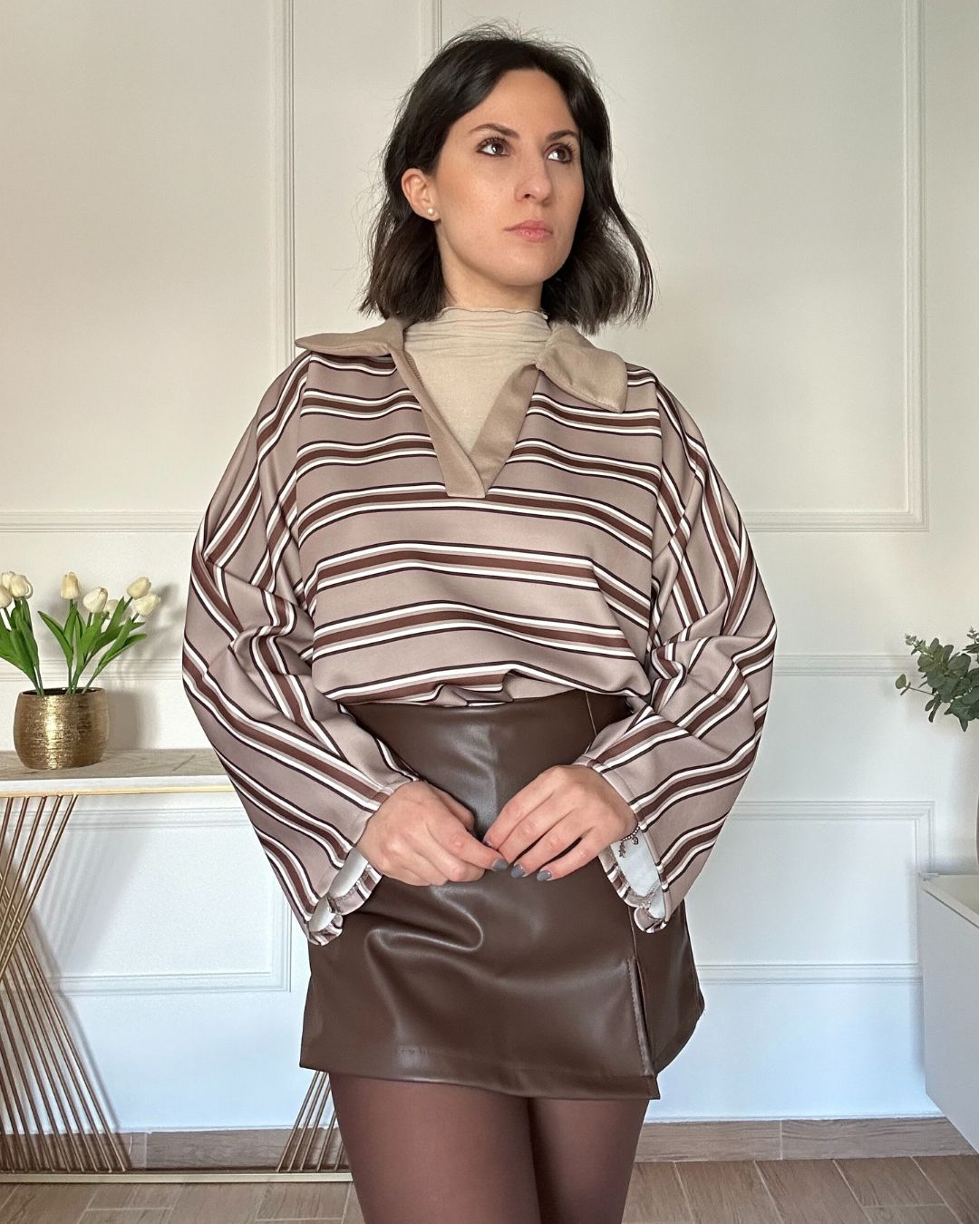 Felpa V Stripes | Nuluxe Shop