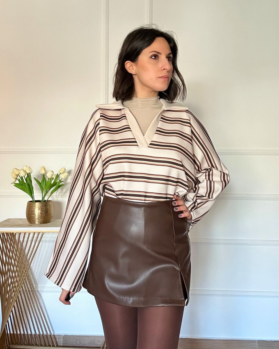 Felpa V Stripes | Nuluxe Shop