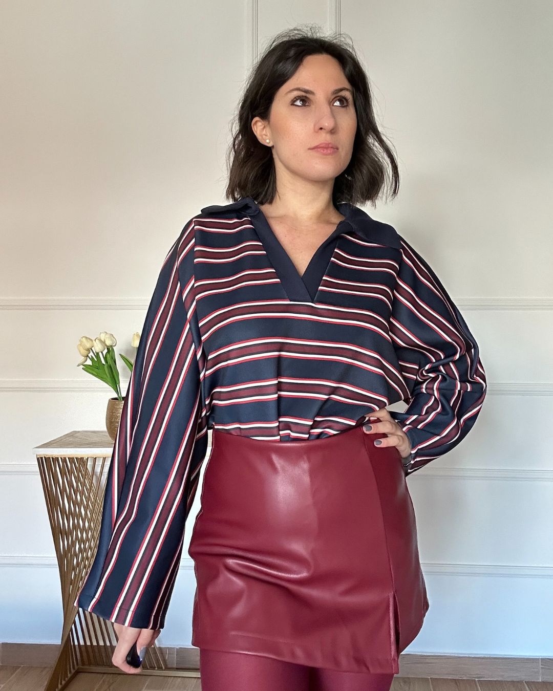 Felpa V Stripes | Nuluxe Shop