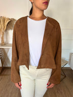 Giacca Scamosciata Cropped | Nuluxe Shop