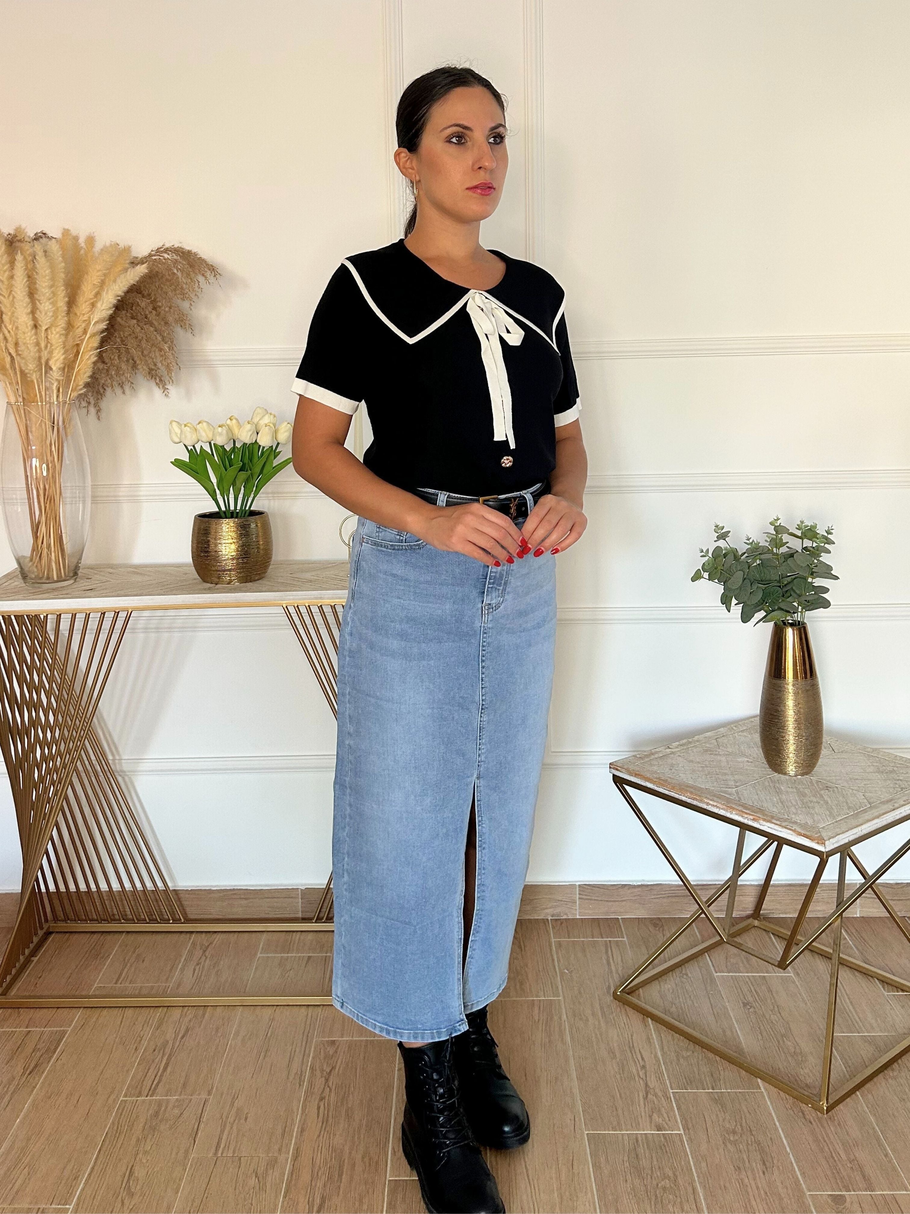 Gonna Denim Chiaro | Nuluxe Shop