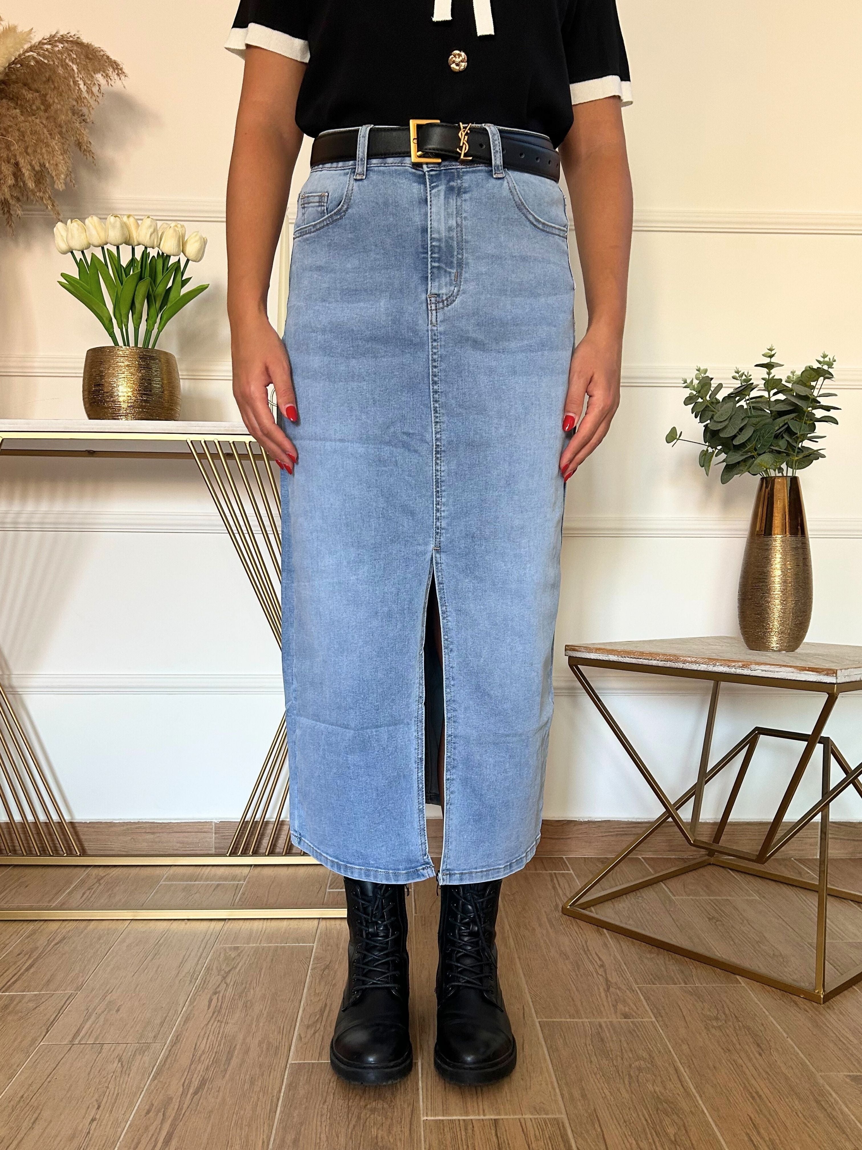 Gonna Denim Chiaro | Nuluxe Shop