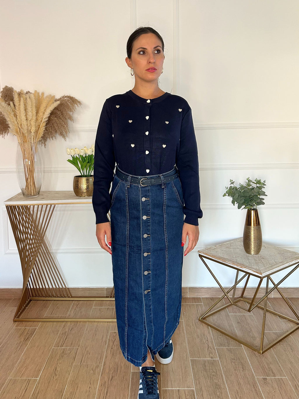 Gonna Jeans Bottoni | Nuluxe Shop