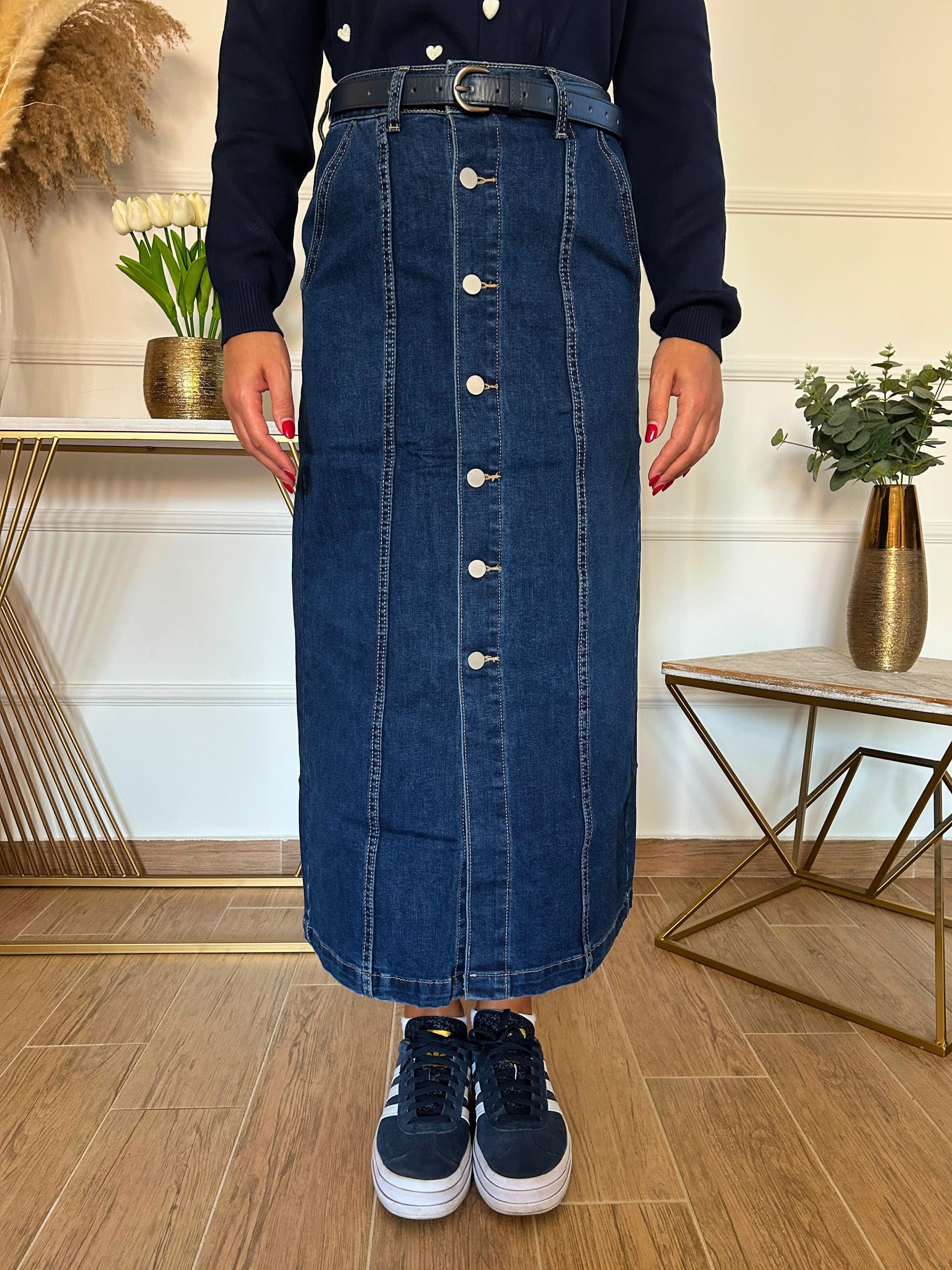 Gonna Jeans Bottoni | Nuluxe Shop