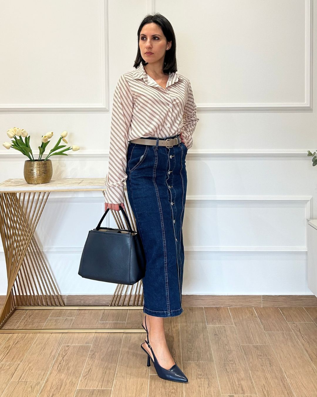 Gonna Jeans Bottoni | Nuluxe Shop