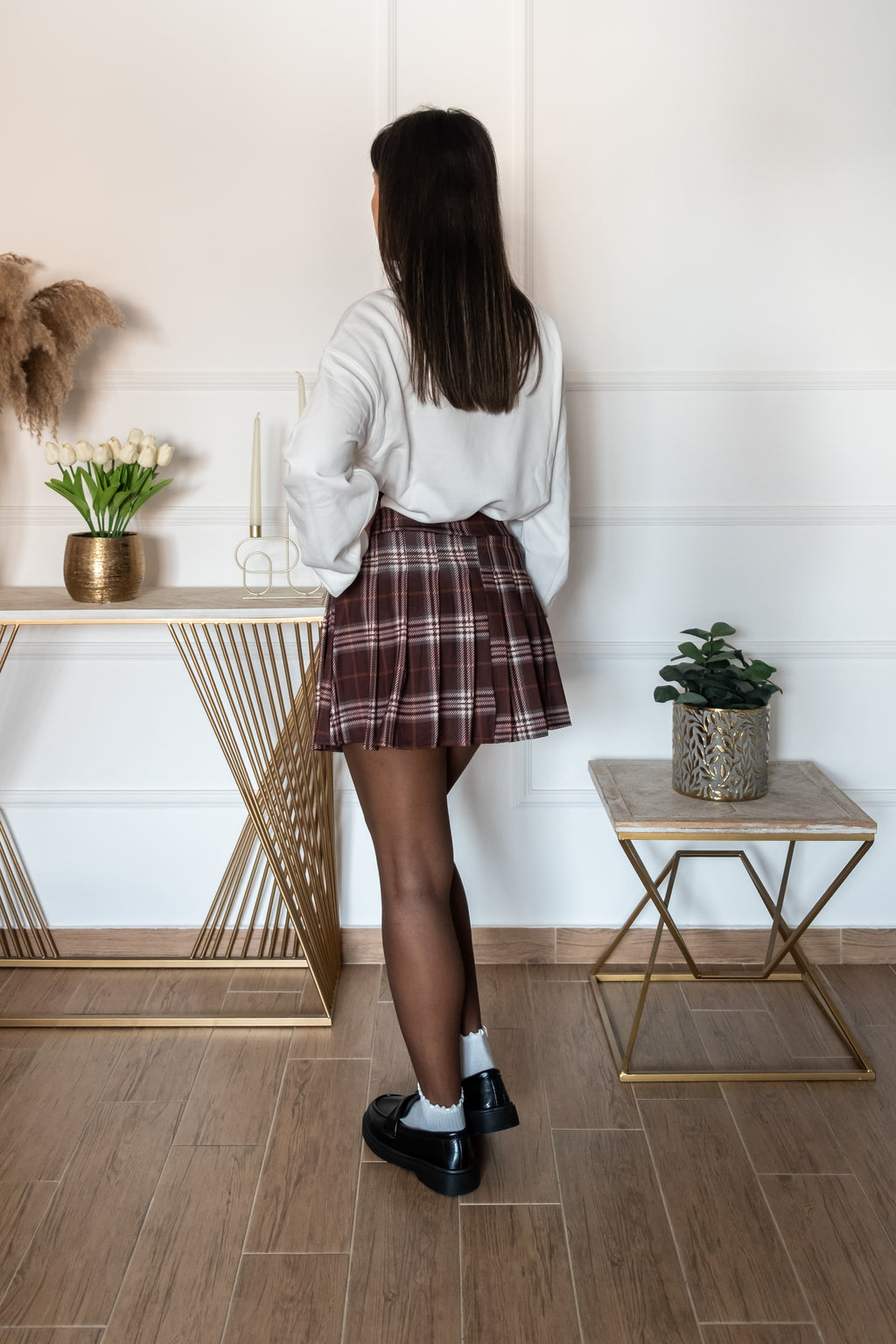 Gonna Plissettata Quadri | Nuluxe Shop