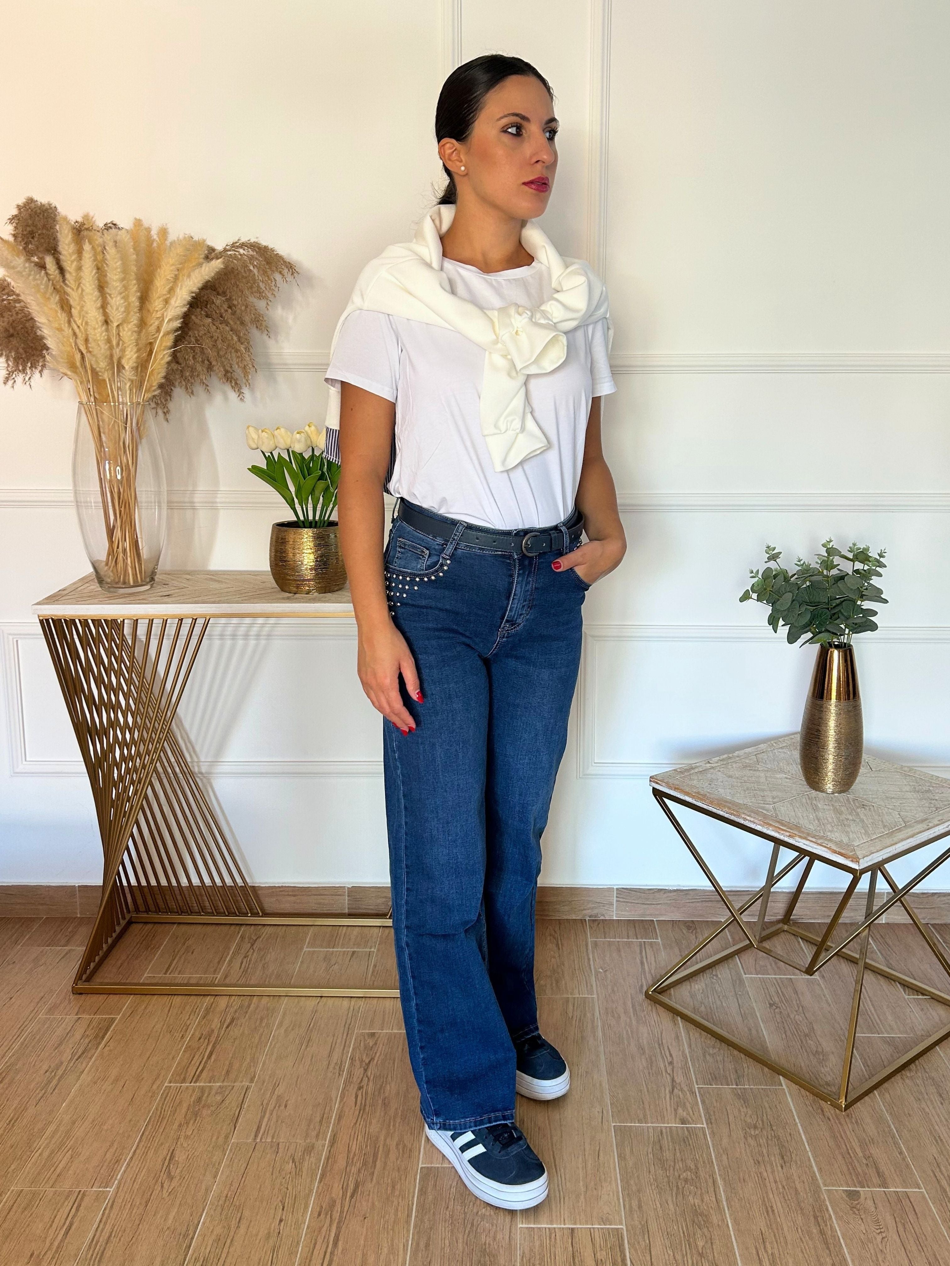 Jeans Borchie Straight | Nuluxe Shop