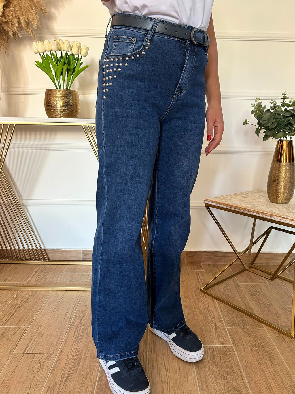 Jeans Borchie Straight | Nuluxe Shop