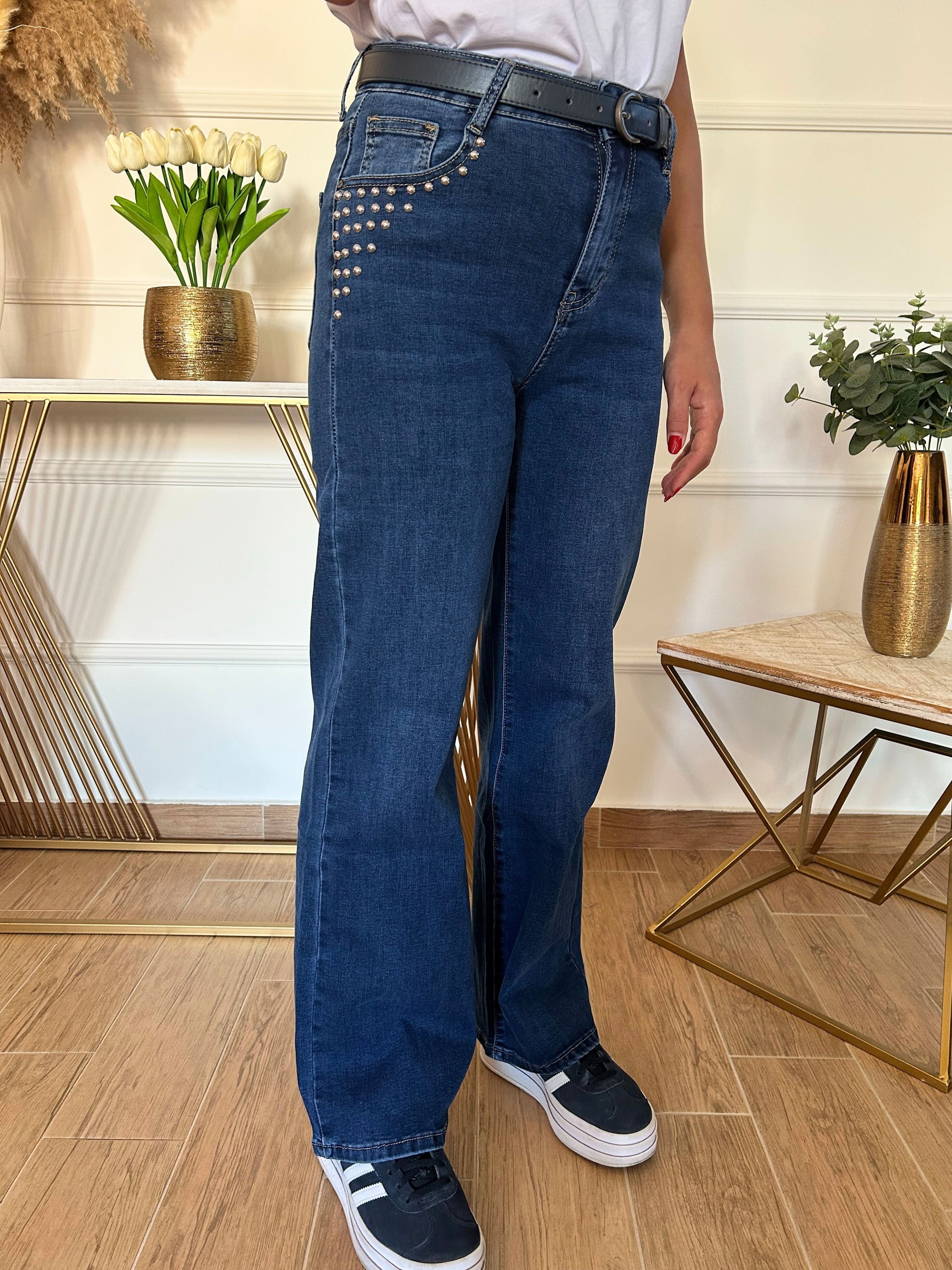 Jeans Borchie Straight | Nuluxe Shop
