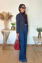 Jeans Wide Sfrangiato | Nuluxe Shop