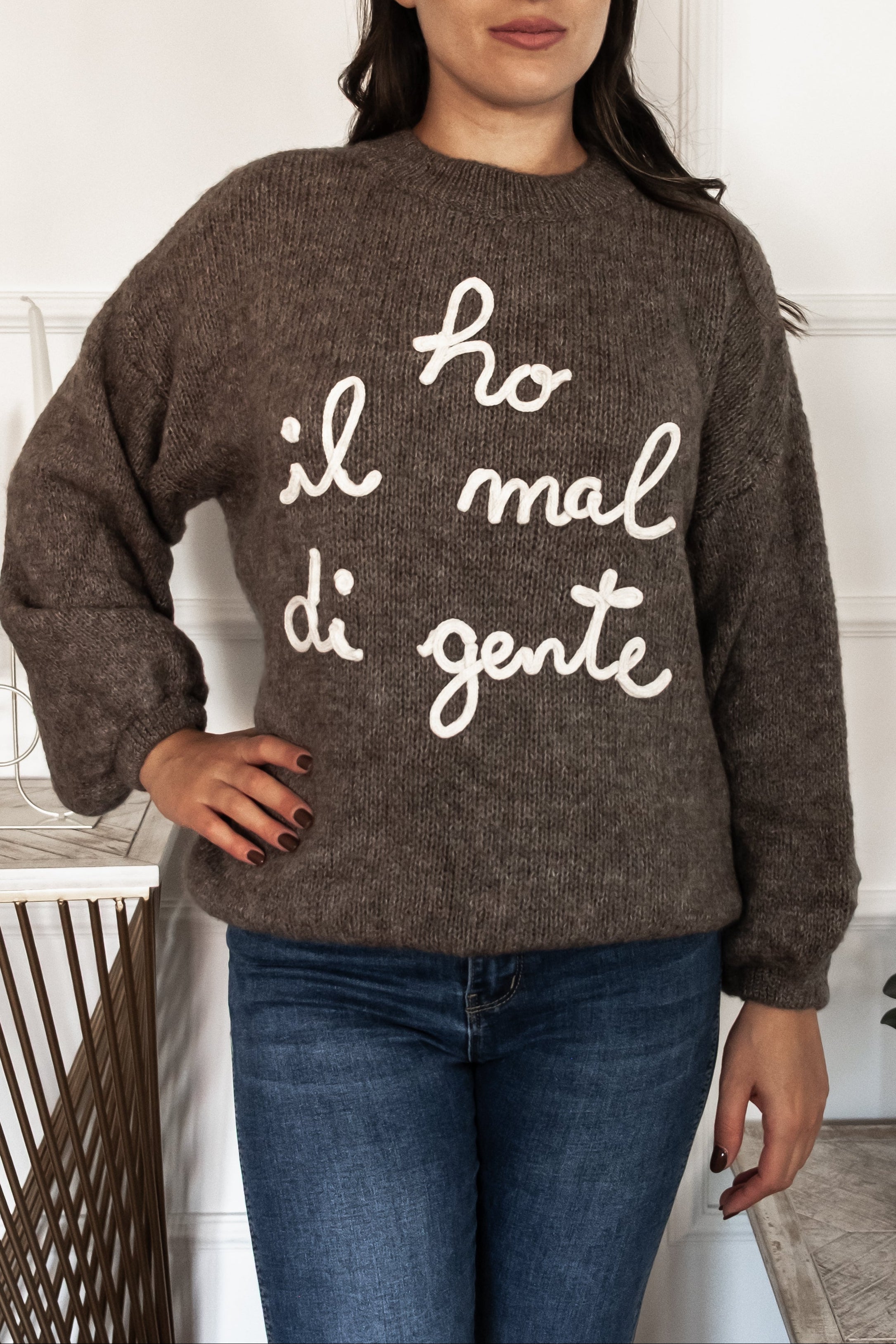 Maglione Ho il Mal di Gente | Nuluxe Shop