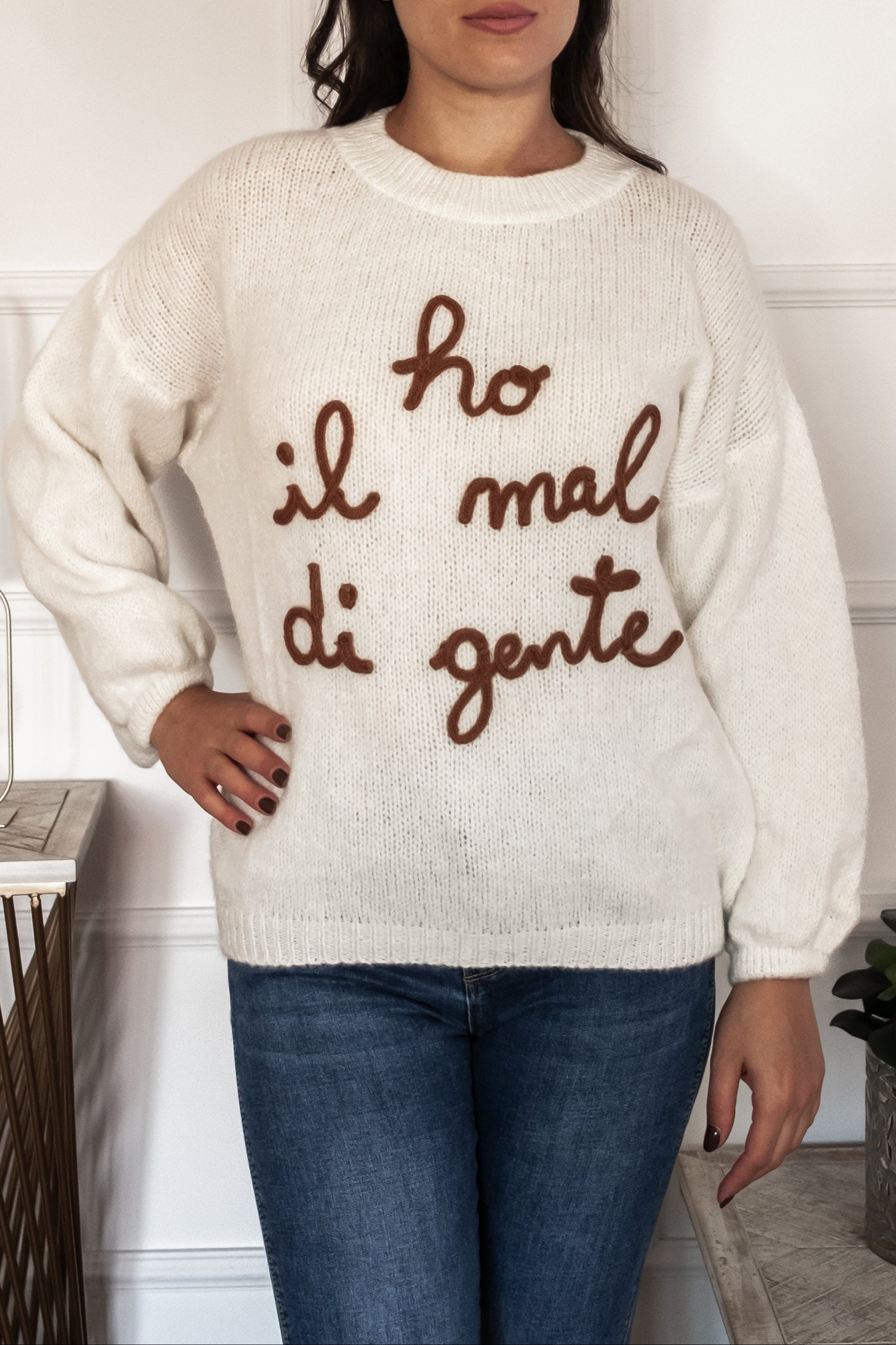 Maglione Ho il Mal di Gente | Nuluxe Shop
