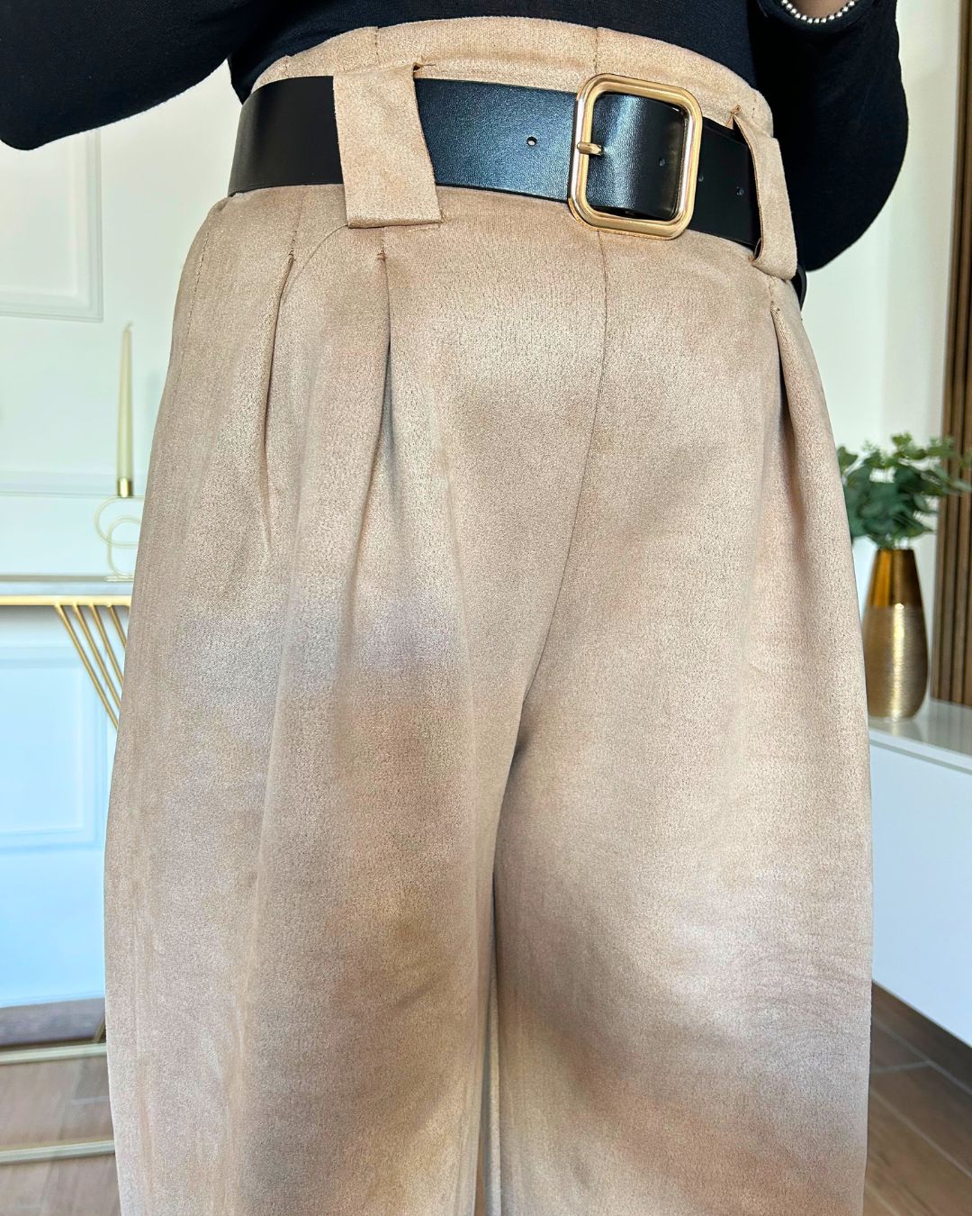 Pantalone in Suede Soft | Nuluxe Shop