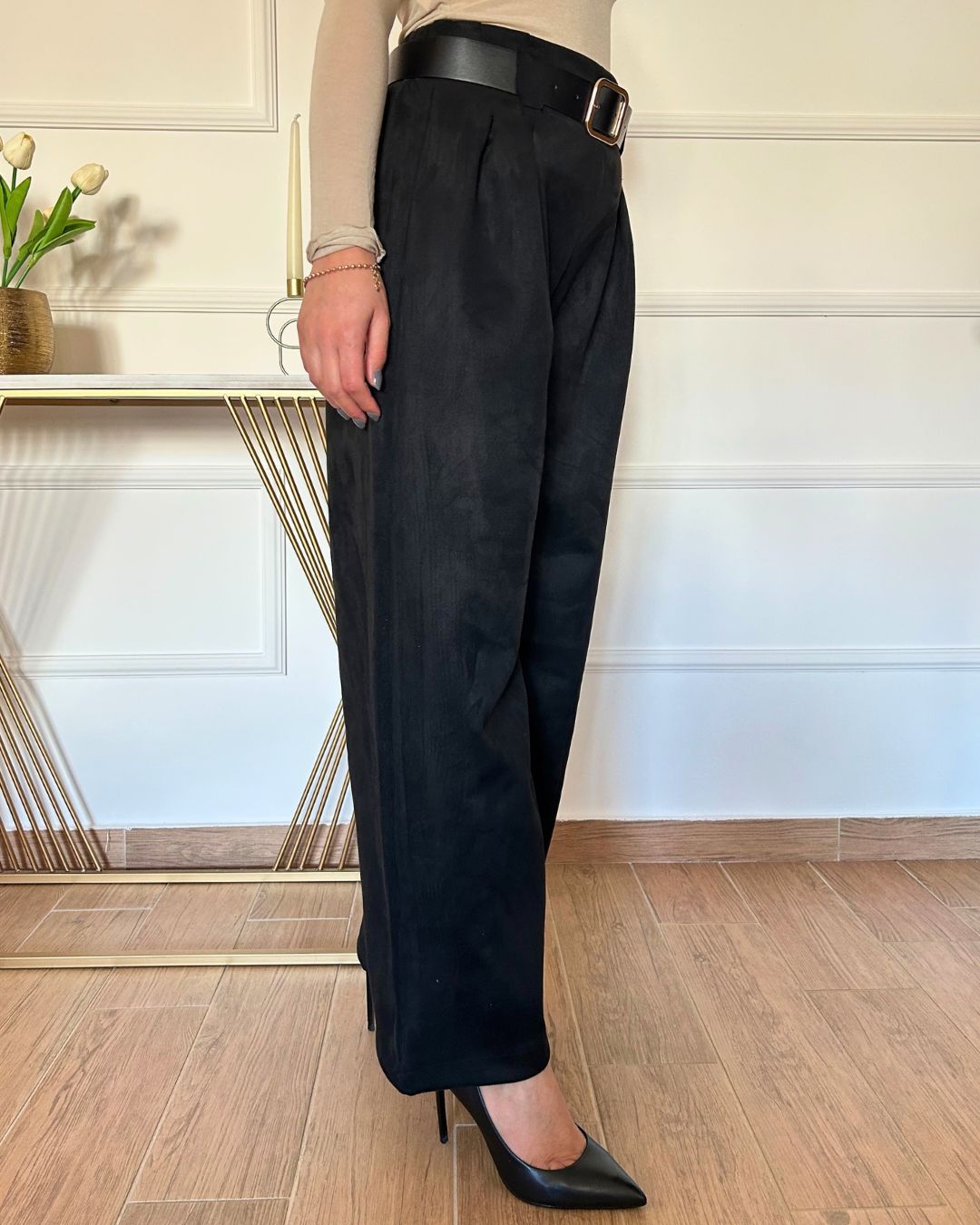 Pantalone in Suede Soft | Nuluxe Shop